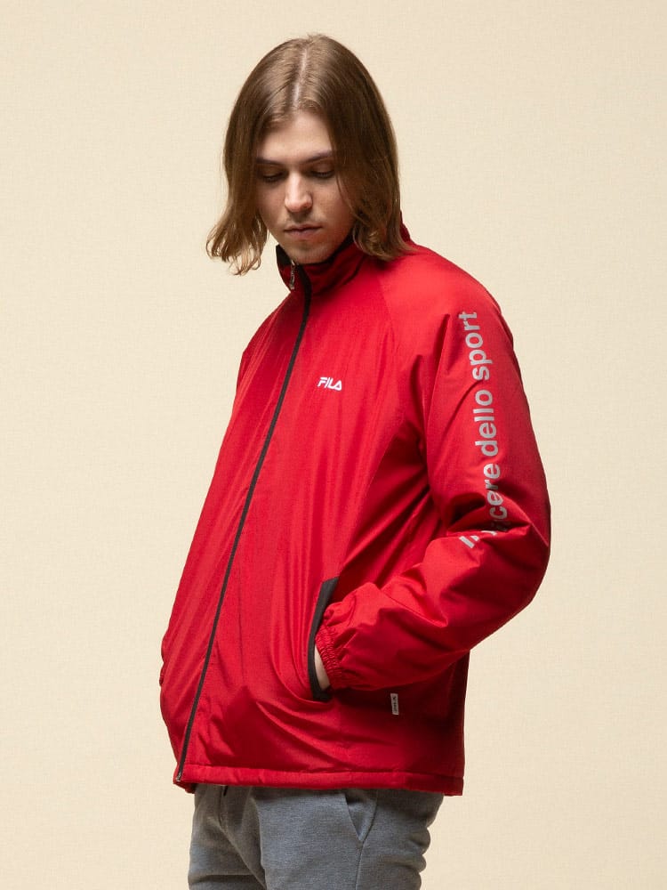 FILA (フィラ) 撥水 パンディング 中綿 フルジップ ウォーム ウィンドジャケット