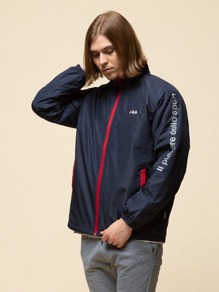 FILA (フィラ) 撥水 パンディング 中綿 フルジップ ウォーム ウィンドジャケット