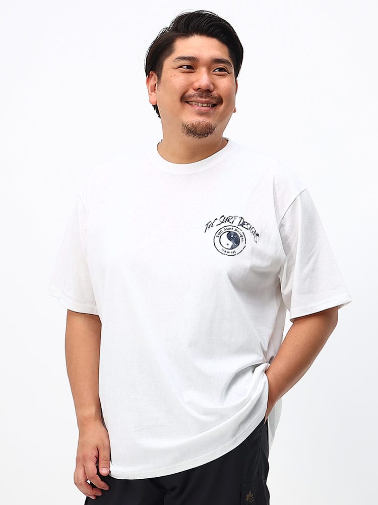 大きいサイズ メンズ T＆C Surf Designs (ティーアンドシーサーフデザイン) 花火 バックプリント クルーネック 半袖 Tシャツ