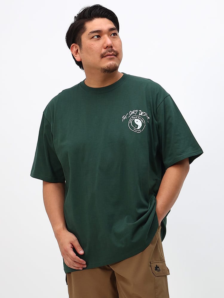 大きいサイズ メンズ T＆C Surf Designs (ティーアンドシーサーフデザイン) 花火 バックプリント クルーネック 半袖 Tシャツ