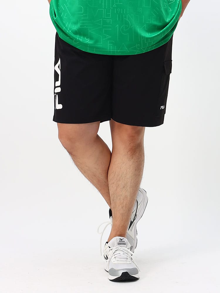 大きいサイズ メンズ FILA (フィラ) 吸水速乾 ストレッチ ロゴプリント ショートパンツ