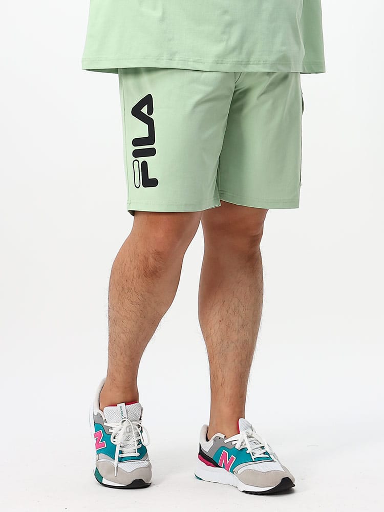 大きいサイズ メンズ FILA (フィラ) 吸水速乾 ストレッチ ロゴプリント ショートパンツ