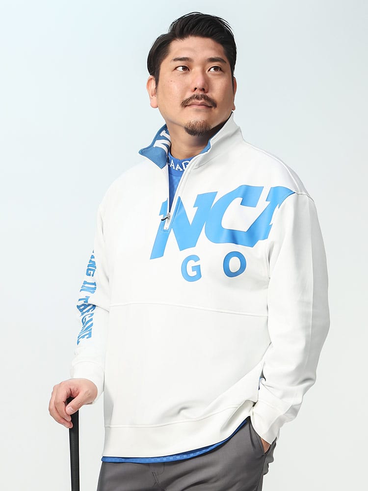 ゴルフ ダンボールニット ハーフジップ プルオーバー (NCAA) エヌシーエーエー 大きいサイズ メンズ 