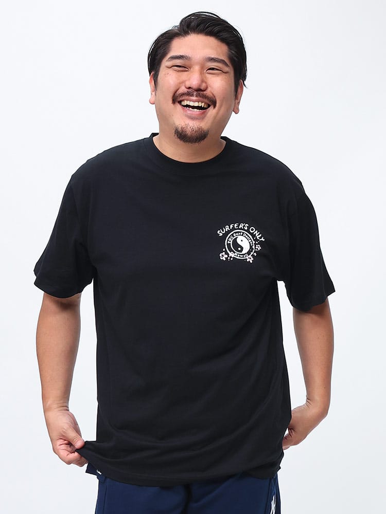 T＆C Surf Designs (ティーアンドシーサーフデザイン) 富士山バックプリント クルーネック 半袖 Tシャツ DM2445K