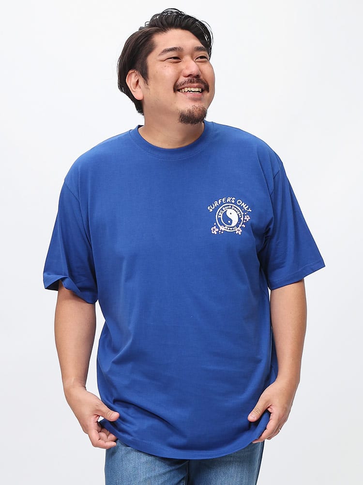 T＆C Surf Designs (ティーアンドシーサーフデザイン) 富士山バックプリント クルーネック 半袖 Tシャツ DM2445K