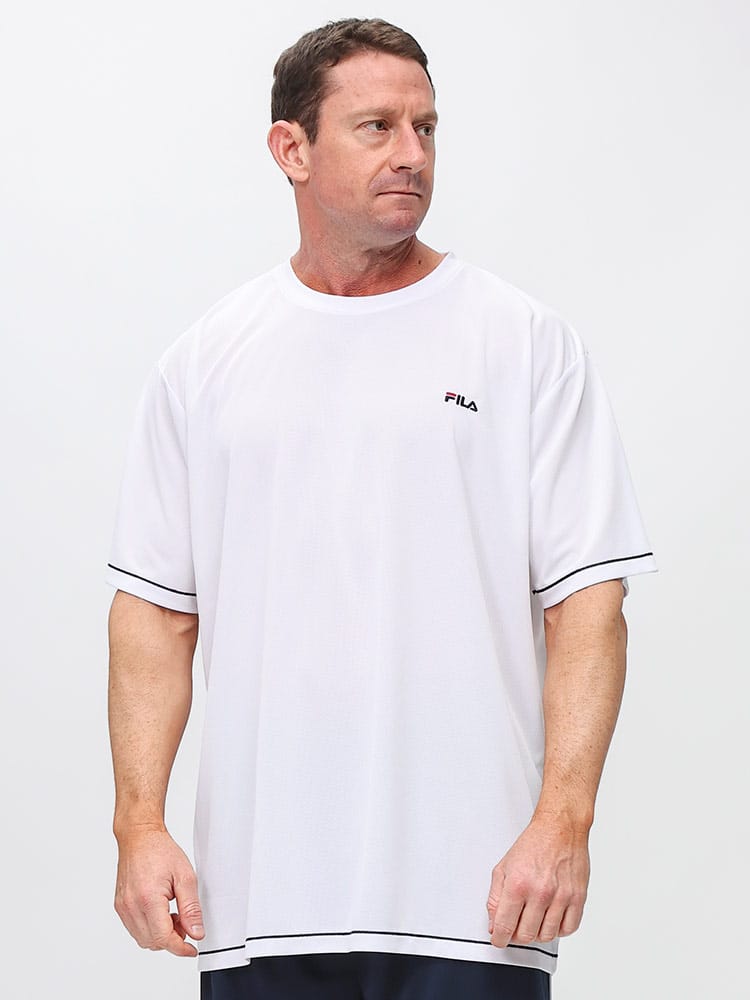 半袖 Tシャツ 吸水速乾 ダブルメッシュ クルーネック トップス スポーツム ランニング 大きいサイズ メンズ