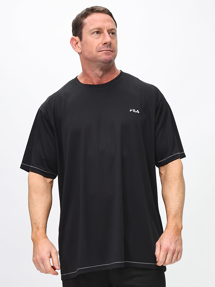 半袖 Tシャツ 吸水速乾 ダブルメッシュ クルーネック トップス スポーツム ランニング 大きいサイズ メンズ