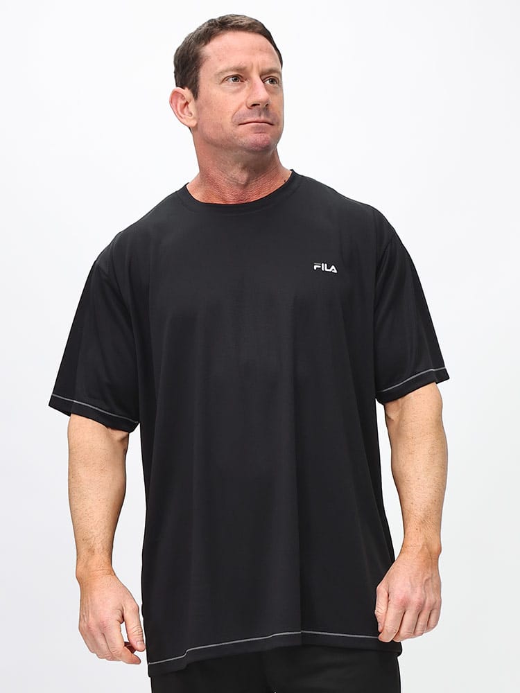 半袖 Tシャツ 吸水速乾 ダブルメッシュ クルーネック トップス スポーツム ランニング 大きいサイズ メンズ