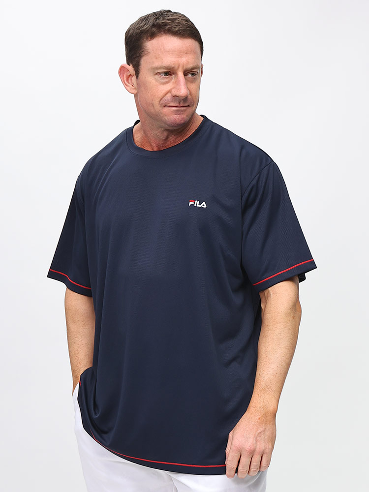 半袖 Tシャツ 吸水速乾 ダブルメッシュ クルーネック トップス スポーツム ランニング 大きいサイズ メンズ