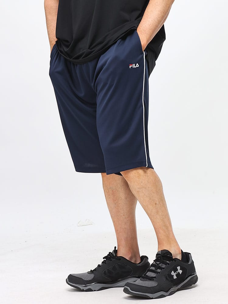 ハーフパンツ 吸水速乾 パウダーメッシュ パイピング スポーツ ジム 大きいサイズ メンズ