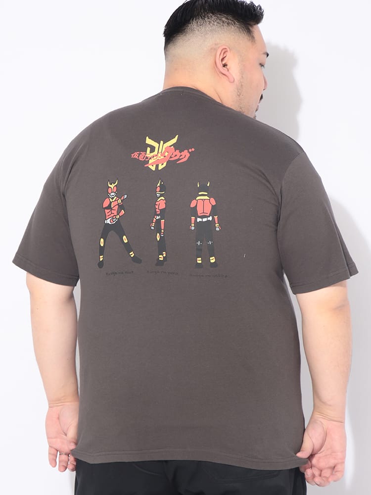 Tシャツ 半袖 メンズ 大きいサイズ 仮面ライダー クウガ ポケット クルーネック カットソー トップス ポケT キャラクター プリント 春 夏 仮面ライダー カメンライダー