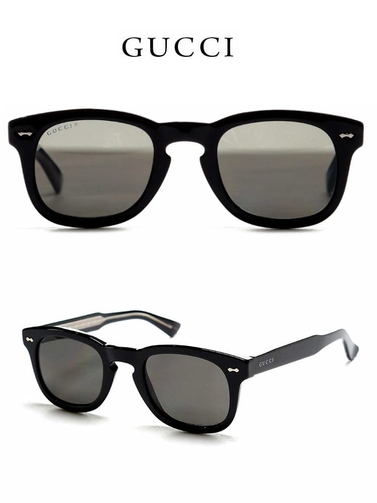 GUCCI (グッチ) ロゴ ウェリントン サングラス GC0182S001