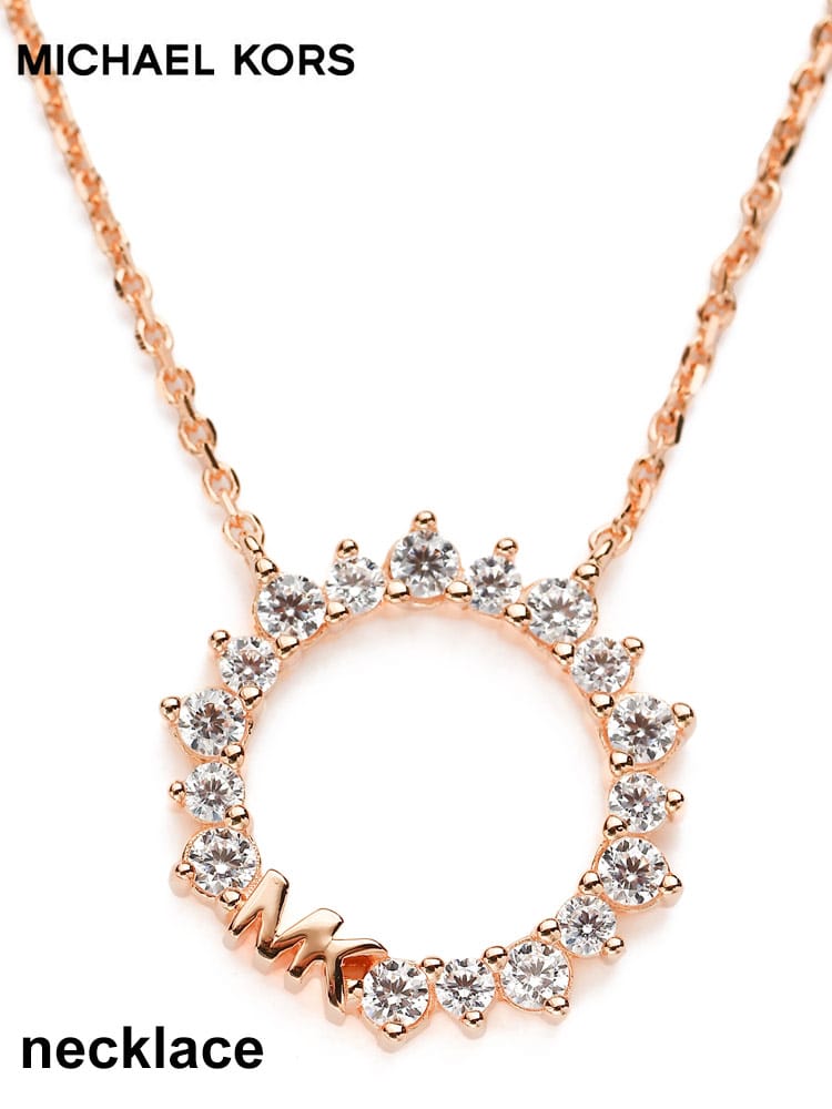 マイケルコース レディース ネックレス MICHAEL KORS ブランド アクセサリー サークルモチーフ ロゴ ギフト プレゼント MMKLC1349AN791