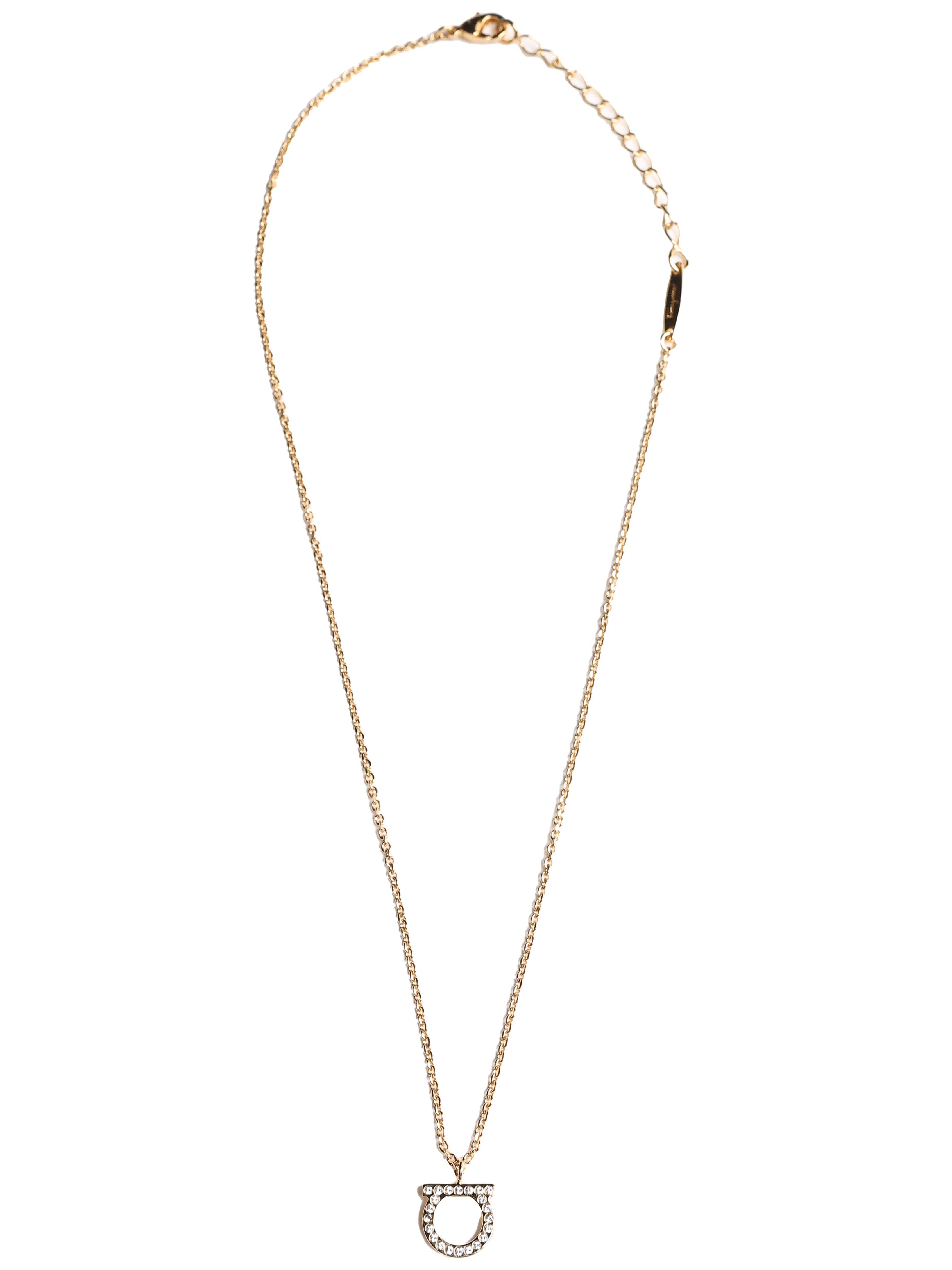 【オンラインストア限定】 Salvatore Ferragamo (サルバトーレフェラガモ) クリスタルガンチーニ ネックレス FGL760132 ブランド レディース アクセサリー