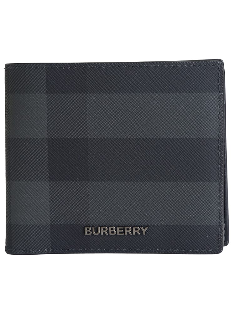 BURBERRY (バーバリー) チェック＆レザー バイフォールド コインウォレット BB8064604 ブランド メンズ 男性 財布