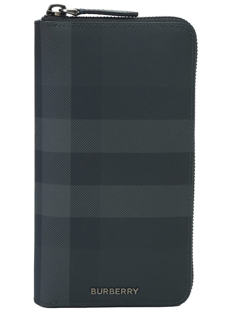 BURBERRY (バーバリー) チェック＆レザー ラウンドジップ ウォレット BB8064586 ブランド メンズ 男性 財布