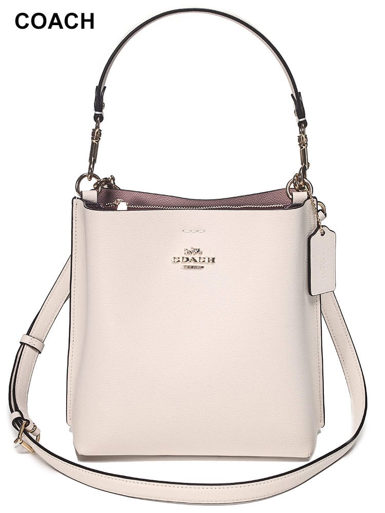 COACH (コーチ) ダブルフェースレザー マグネット開閉 2WAY ハンドバッグ レディース