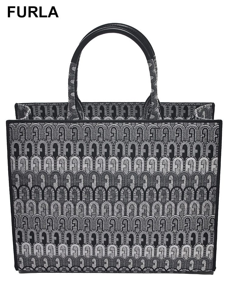 FURLA (フルラ) ジャガード生地 エスニック幾何学プリント オポチュニティー トートバッグ レディース