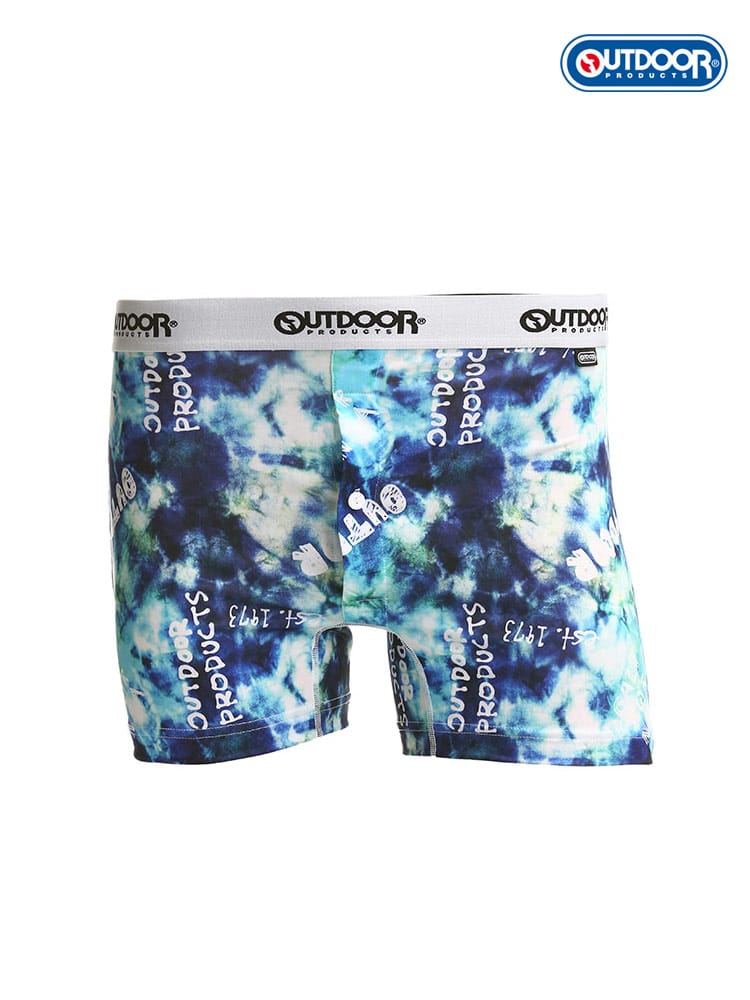 大きいサイズ メンズ OUTDOOR PRODUCTS (アウトドアプロダクツ) タイダイ柄 前開き ボクサーパンツ