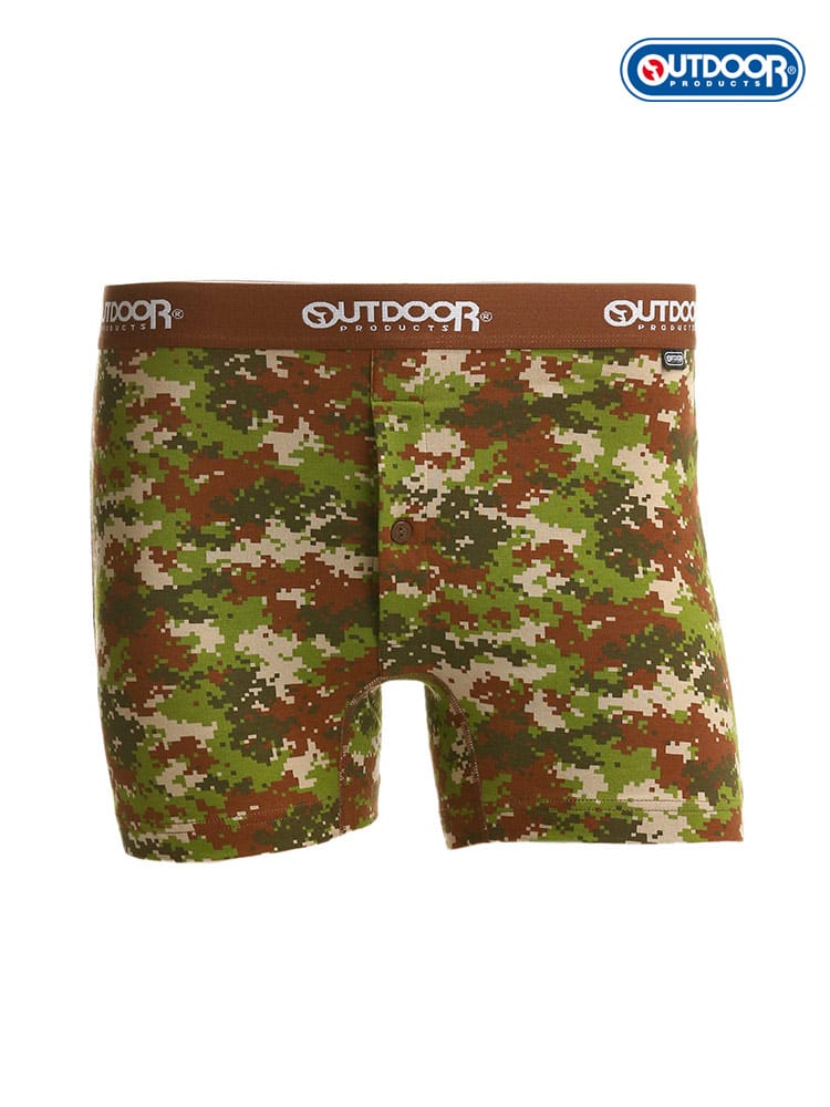 大きいサイズ メンズ OUTDOOR PRODUCTS アウトドアプロダクツ ドット迷彩 前開き ボクサーパンツ 3L 4L 5L 6L