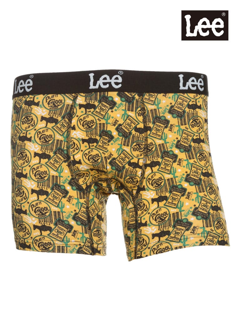 在庫処分 返品交換不可 大きいサイズ メンズ Lee リー ウエスタンサイン柄 前閉じ ボクサーパンツ 3L 4L 5L 6L