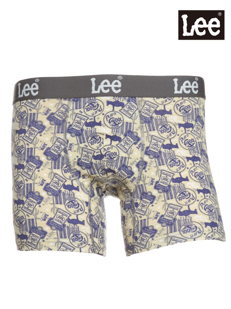 在庫処分 返品交換不可 大きいサイズ メンズ Lee リー ウエスタンサイン柄 前閉じ ボクサーパンツ 3L 4L 5L 6L