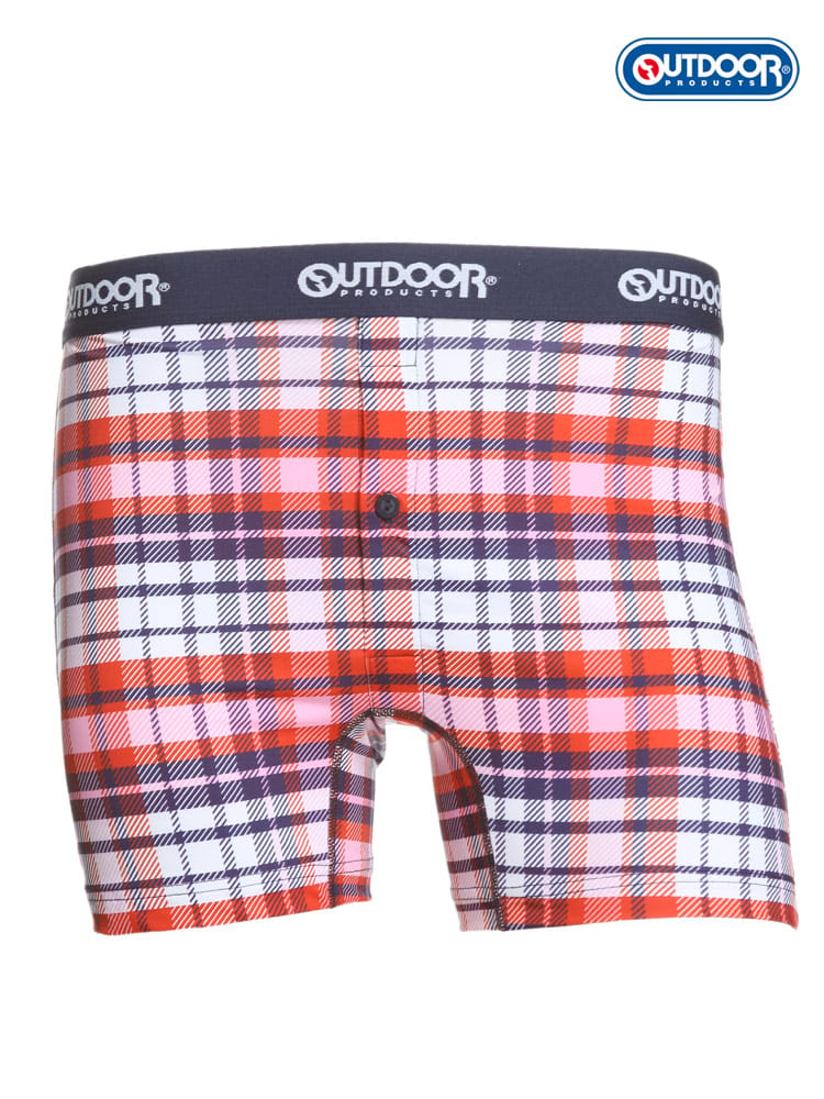 大きいサイズ メンズ OUTDOOR PRODUCTS アウトドアプロダクツ チェック柄 前開き ボクサーパンツ 3L 4L 5L 6L
