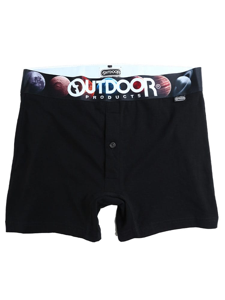 在庫処分 返品交換不可 大きいサイズ メンズ OUTDOOR PRODUCTS アウトドアプロダクツ ストレッチ ロゴウエスト 前開き ボクサーパンツ 3L 4L 5L 6L