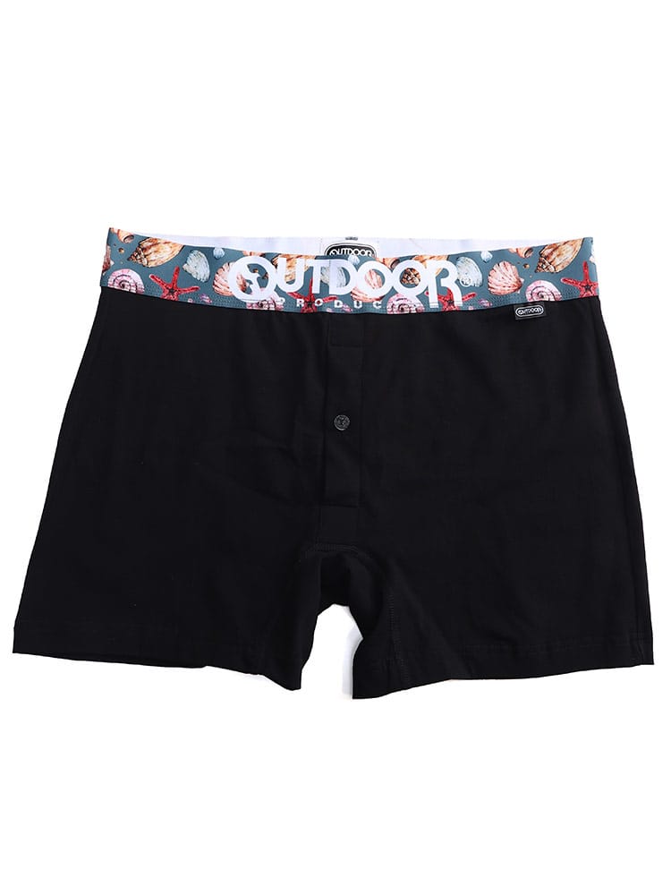 大きいサイズ メンズ OUTDOOR PRODUCTS アウトドアプロダクツ ストレッチ ウエストプリント 前開き ボクサーパンツ 父の日 プレゼントギフト 3L 4L 5L 6L