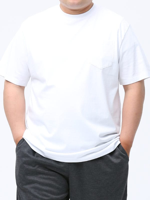 B＆T CLUB (ビーアンドティークラブ) 接触冷感 吸水速乾 無地 ポケット付き クルーネック 半袖 Tシャツ