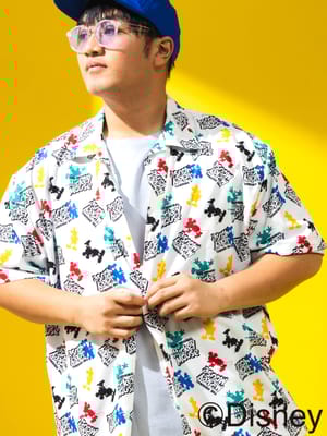 ディズニー /  シャツ 半袖 メンズ 大きいサイズ 『ミッキー』 デザインシャツ アロハシャツ DISNEY Mickey  / サカゼン80周年記念 オリジナルデザイン