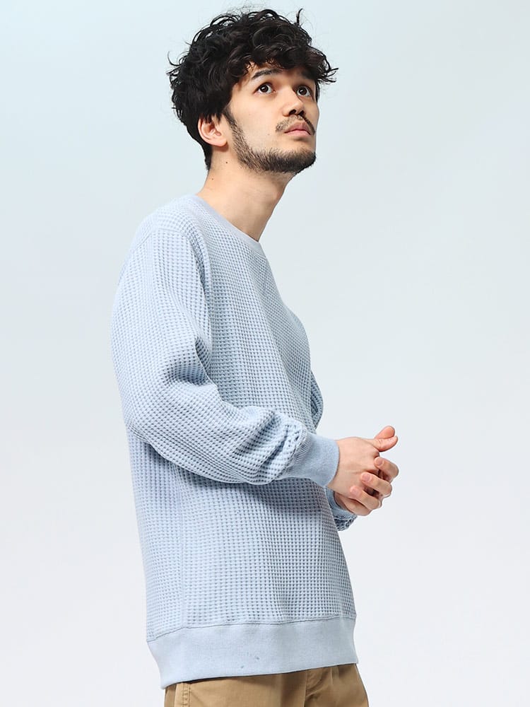 ジェーイーモーガン ロンT ワッフル クルーネック 長袖 メンズ JEMORGAN LONG JOHNS トップス カラー系 ベーシック JB00152C