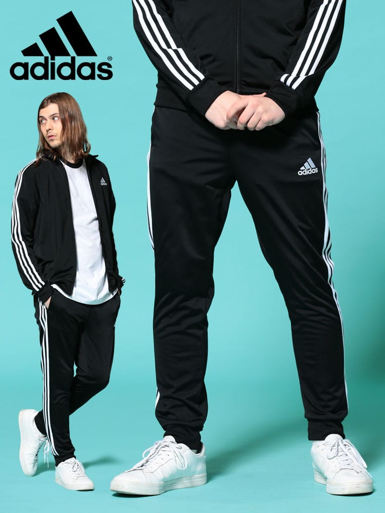 adidas (アディダス) M CORE 3ストライプス トリコットトラックスーツ WEB限定