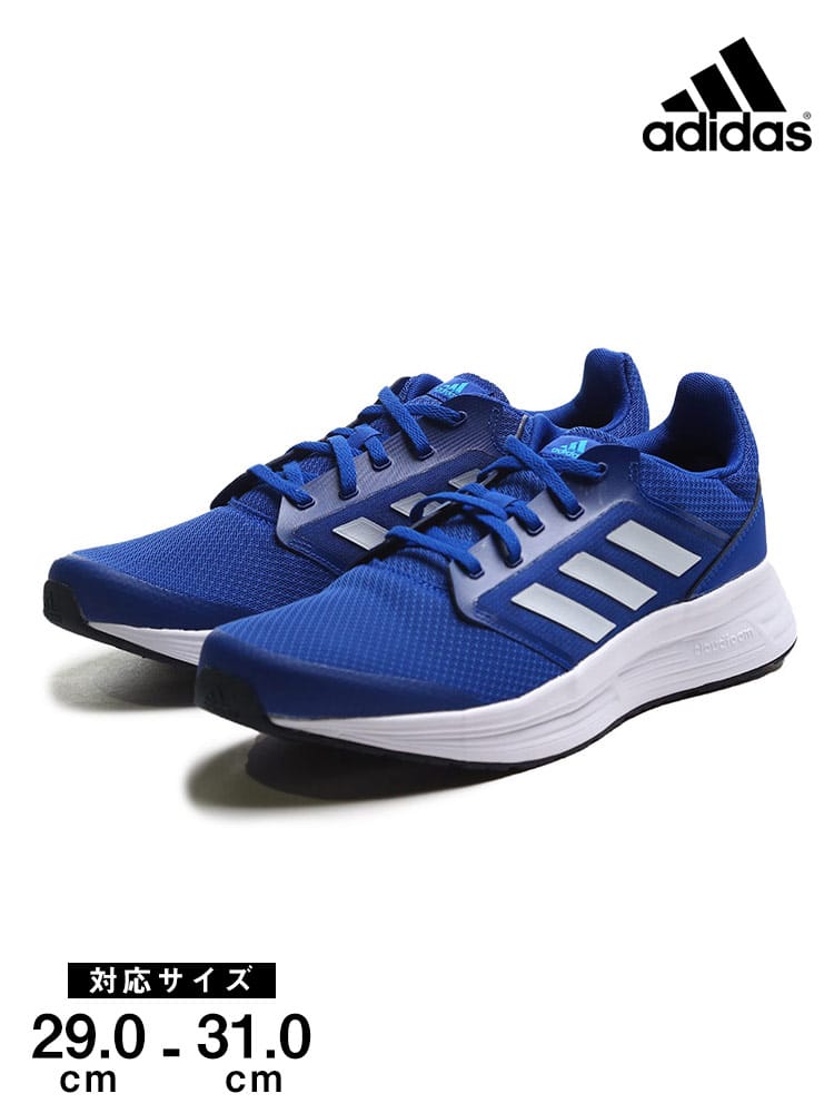 大きいサイズ メンズ adidas (アディダス) メッシュ スリーライン スニーカー GLX 5 M BLUE