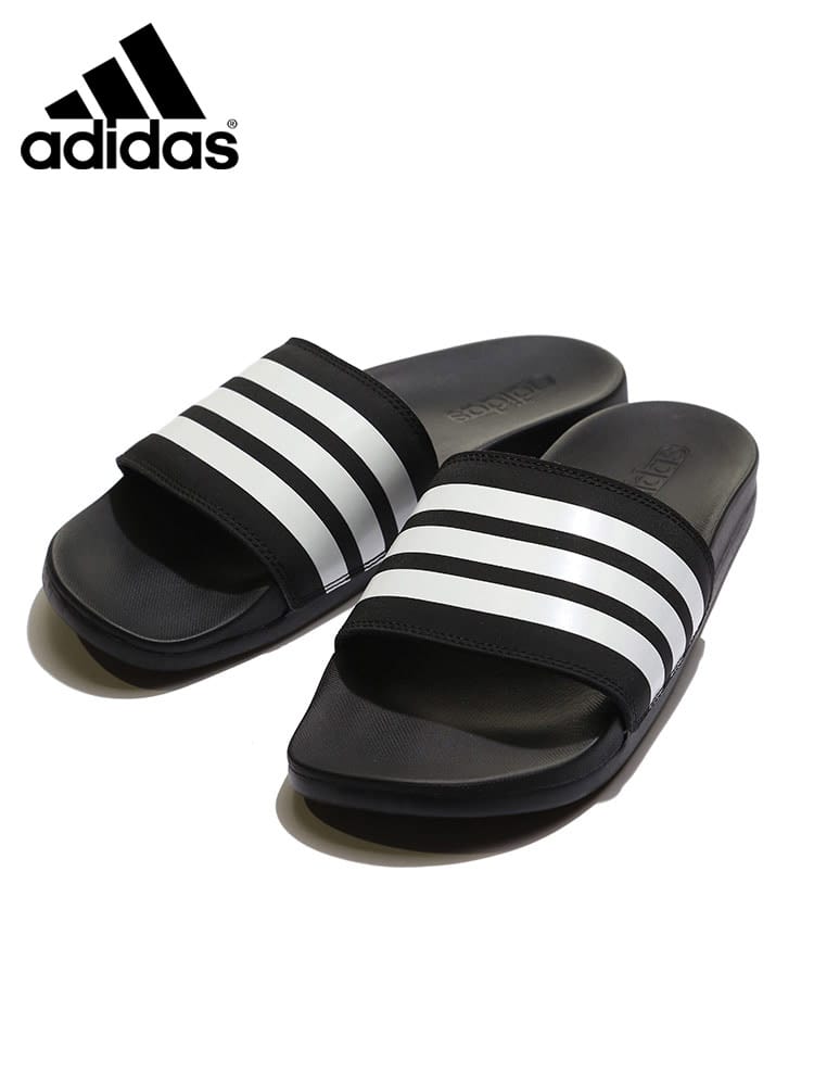 adidas (アディダス) スリーライン プリント スライドサンダル DILETTE CF ULT WEB限定
