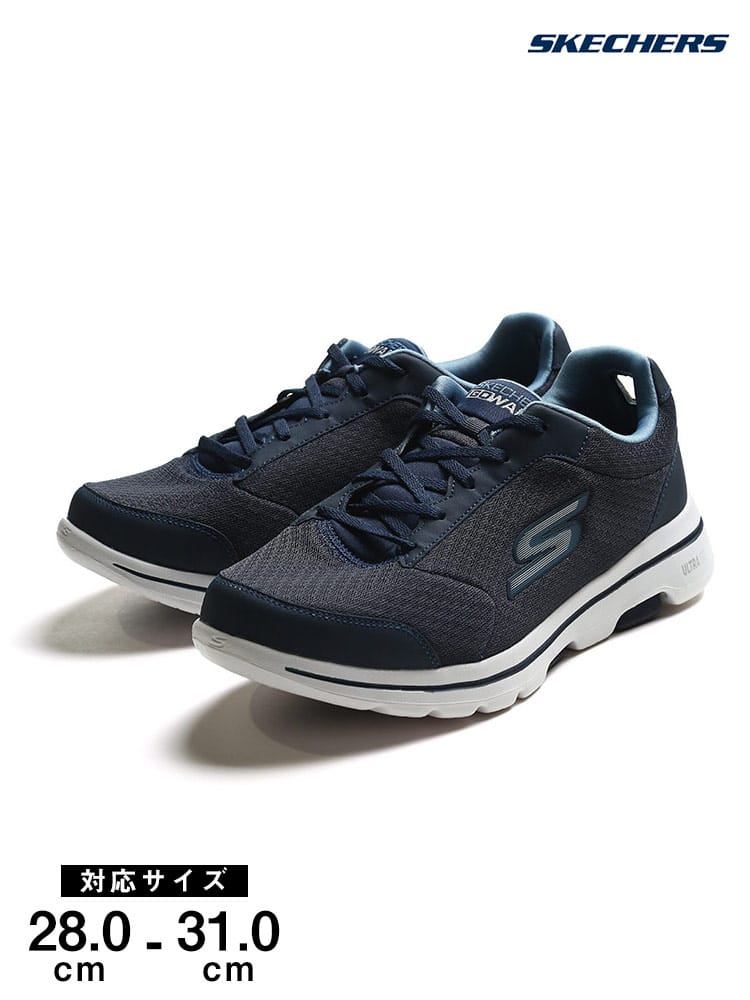 大きいサイズ メンズ SKECHERS (スケッチャーズ) 洗濯機で洗える メッシュ ローカットスニーカー GO WALK5-QUALIFY