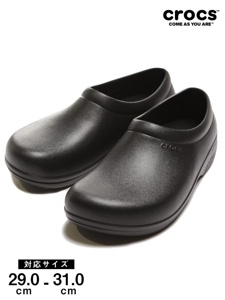 大きいサイズ メンズ crocs (クロックス) 丸洗い可能 スリッポン On The Clock Work SlipOn 雨の日 梅雨