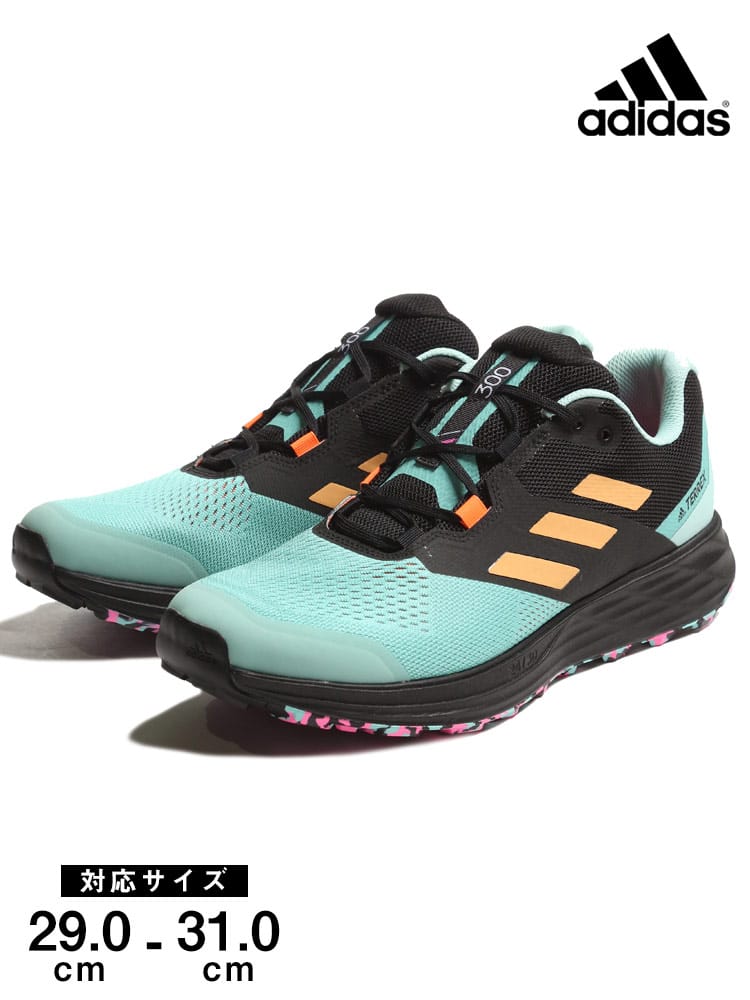 大きいサイズ メンズ adidas (アディダス) メッシュ スリーライン スニーカー TERREX TWO FLOW