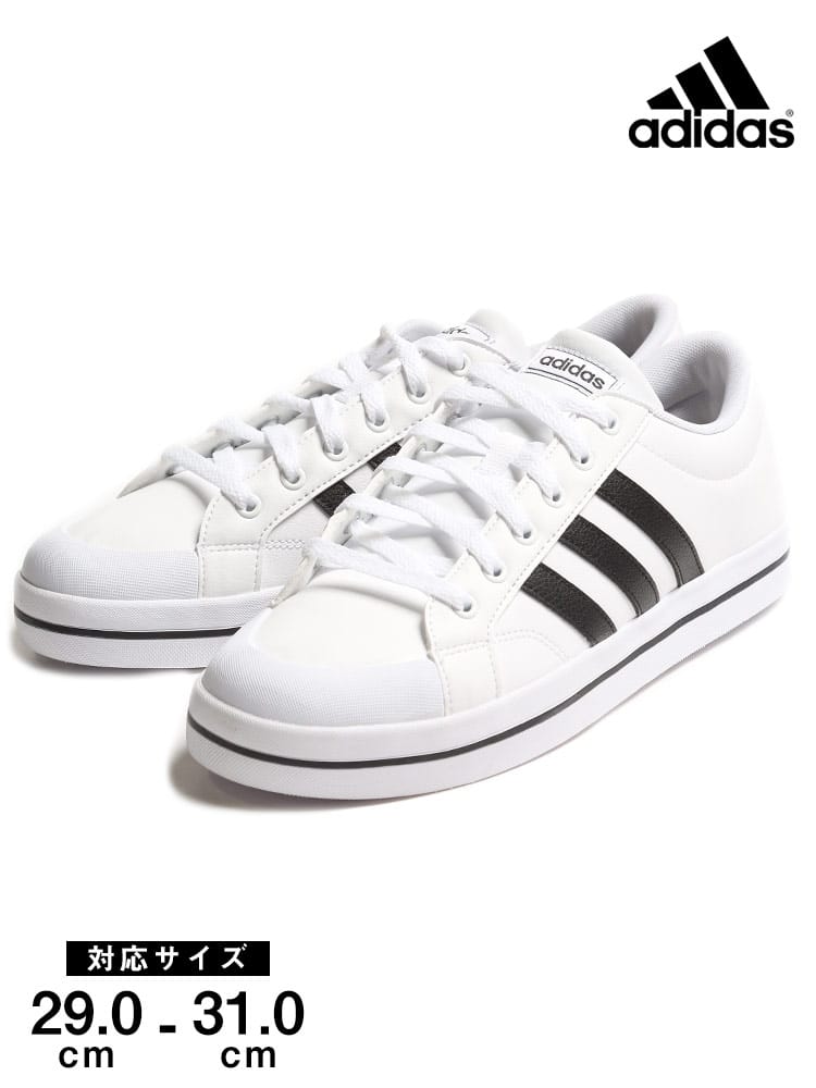 大きいサイズ メンズ adidas (アディダス) スリーストライプ ローカットスニーカー BRAVADASKATE M