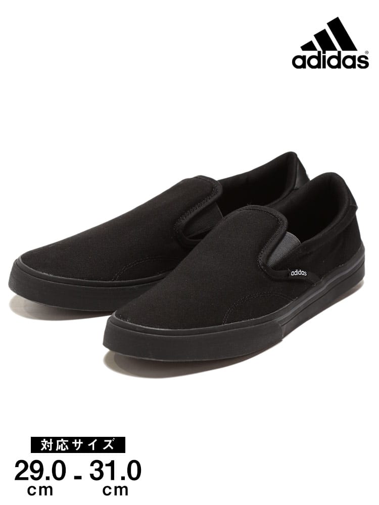 大きいサイズ メンズ adidas (アディダス) キャンバス スリッポン KURIN