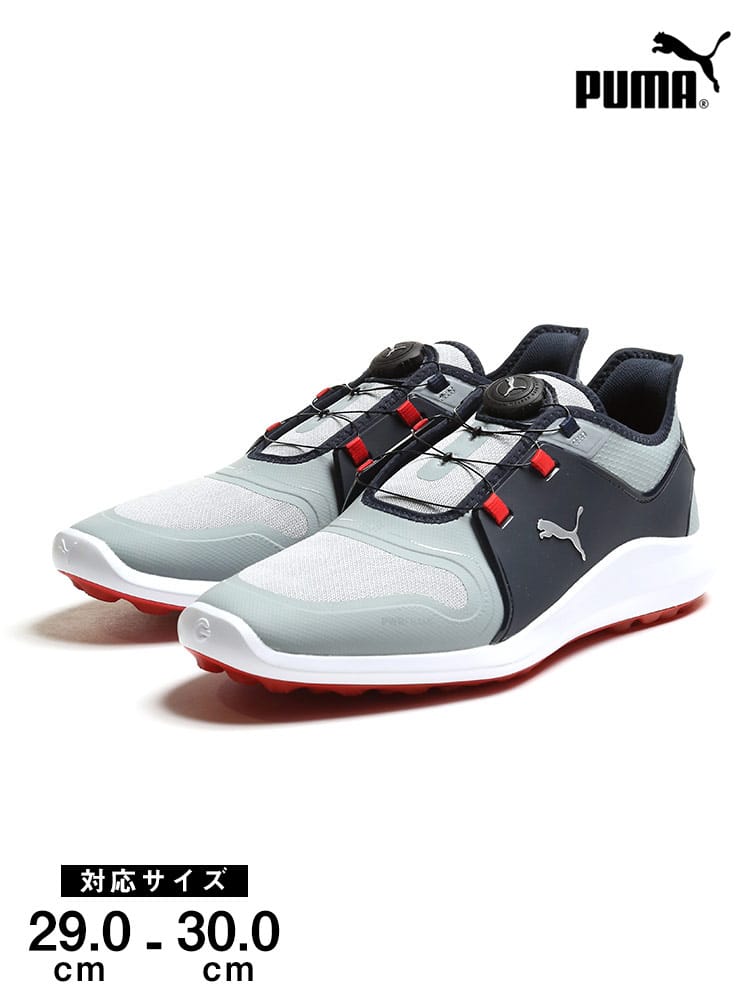大きいサイズ メンズ PUMA (プーマ) ゴルフ イグナイト FASTEN8 ディスク スパイクレス スニーカー