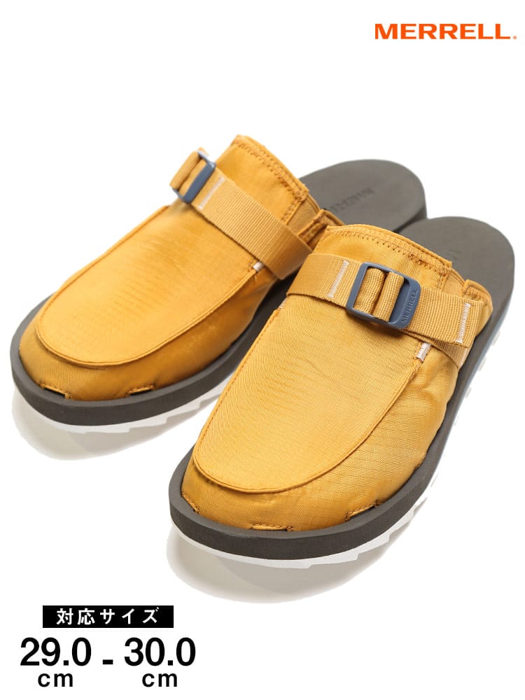 大きいサイズ メンズ MERRELL (メレル) サイドゴア クロッグサンダル ALPINE CLOG YELLOW