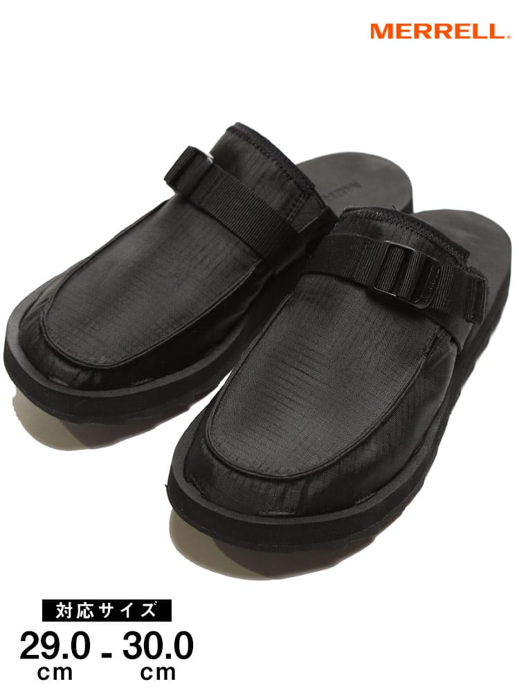 大きいサイズ メンズ MERRELL (メレル) サイドゴア クロッグサンダル ALPINE CLOG BLACK
