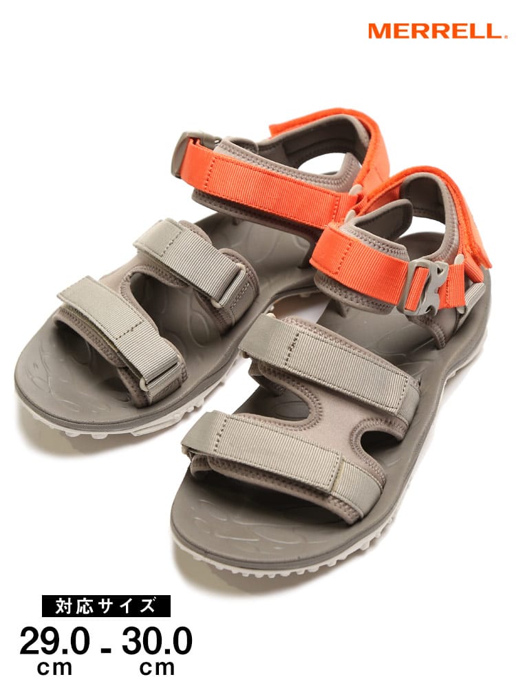 大きいサイズ メンズ MERRELL (メレル) ベルクロ ストラップ サンダル KAHUNA 3-STRAP BLACK