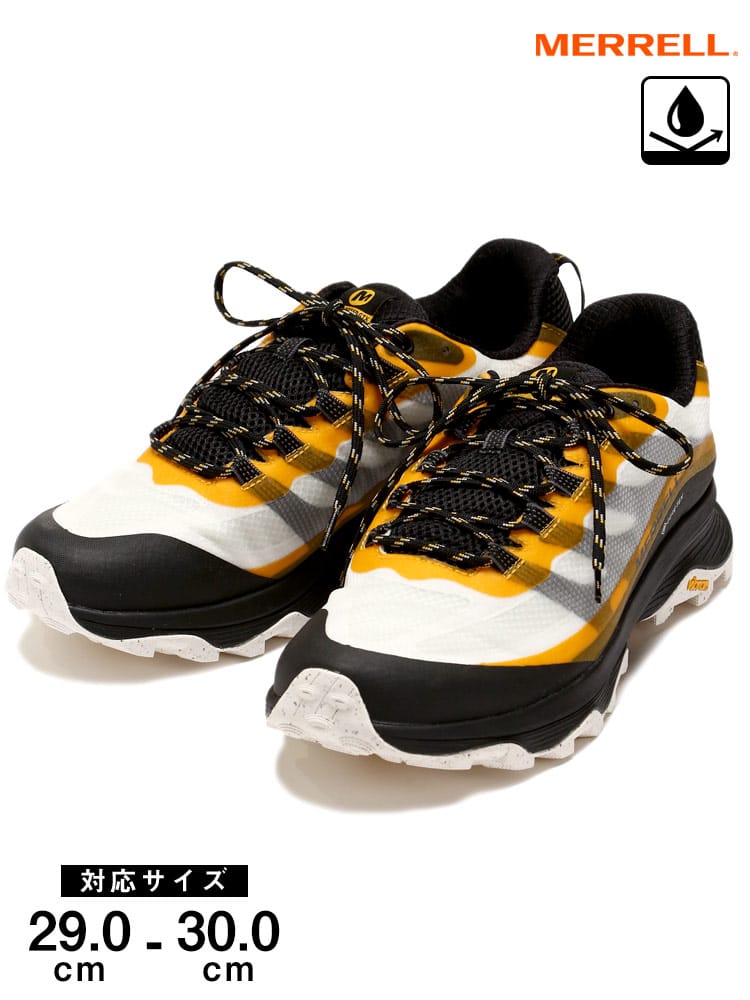 大きいサイズ メンズ MERRELL (メレル) 防水 レースアップ ローカットスニーカー MOAB SPEED GORE-TEX WHITE