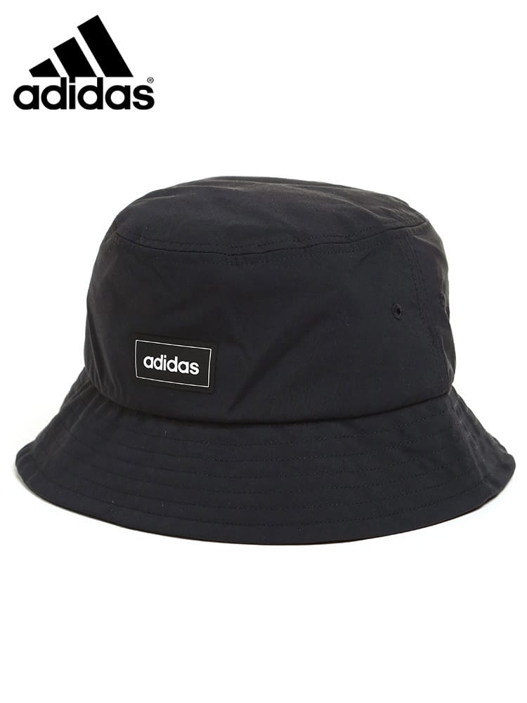 adidas (アディダス) ナイロン BOXロゴ バケットハット