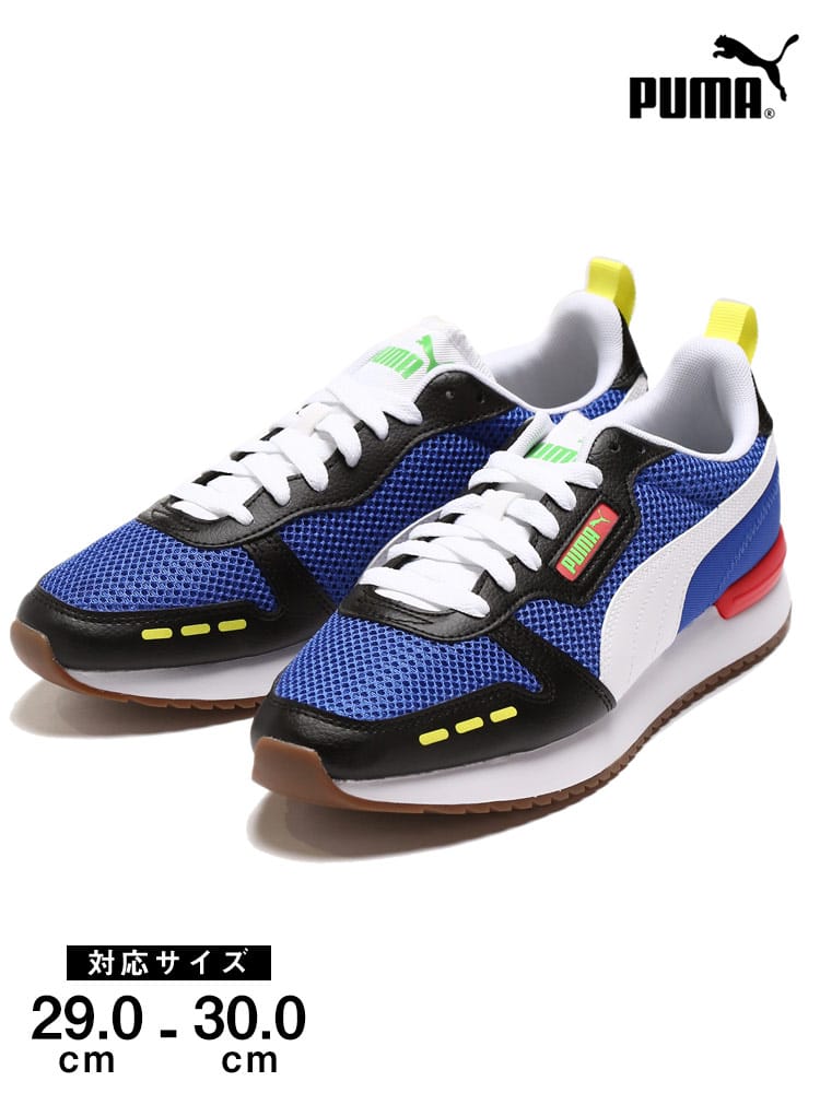 大きいサイズ メンズ PUMA (プーマ) メッシュ ロゴ ローカットスニーカー R78 SOFTFOAM