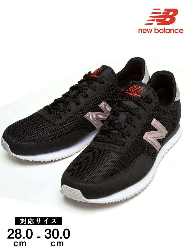 大きいサイズ メンズ new balance (ニューバランス) メッシュ ロゴ ローカットスニーカー UL720 ET1 BLACK