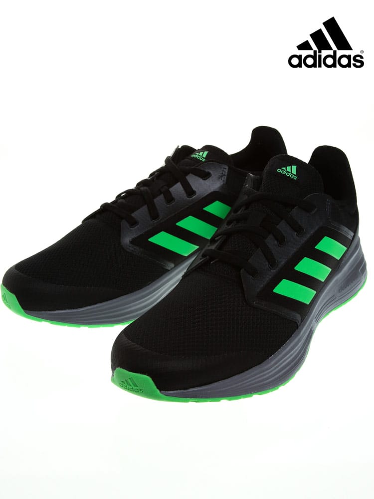 大きいサイズ メンズ adidas (アディダス) メッシュ ローカットスニーカー GLX 5 M BLACK×GREEN