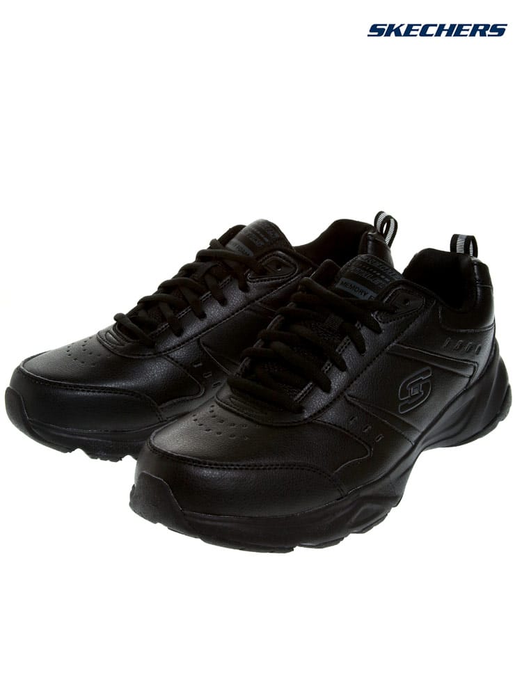 大きいサイズ メンズ SKECHERS (スケッチャーズ) フェイクレザー ローカットスニーカー HANIGER INFORMATION